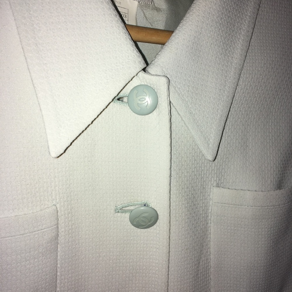 Rare Chanel Tiffany blue blazer sz 38